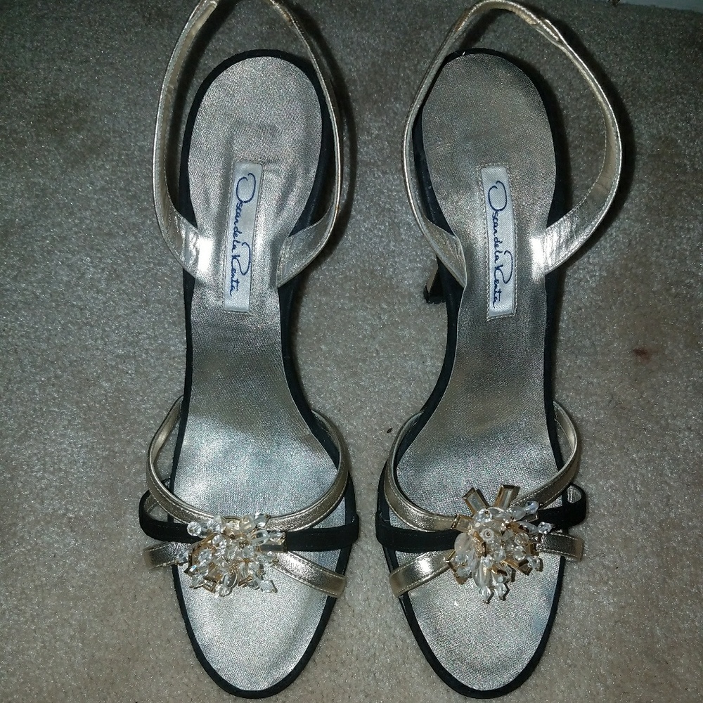 Oscar de la Renta jeweled heel sandals